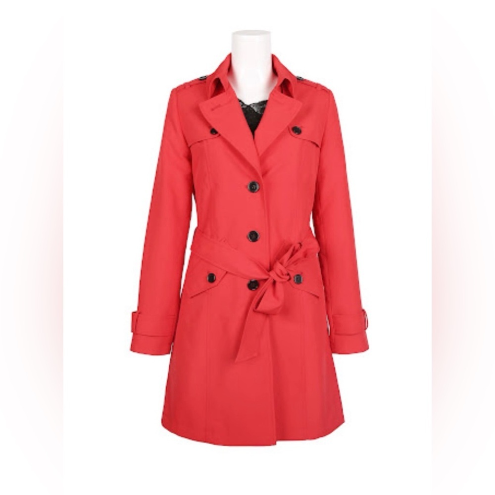 Jules & Leopold Women's Orange Trench Coat size 10